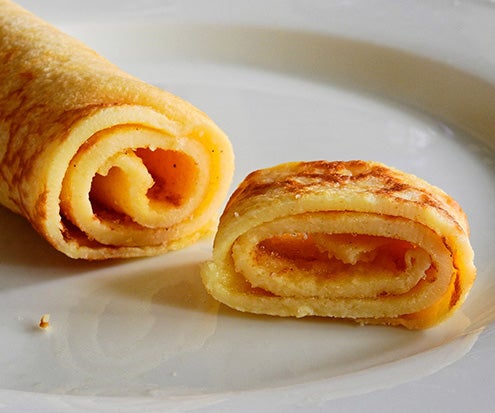 Omelette strips