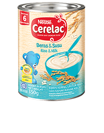 Brand page overview cerelac rice & milk