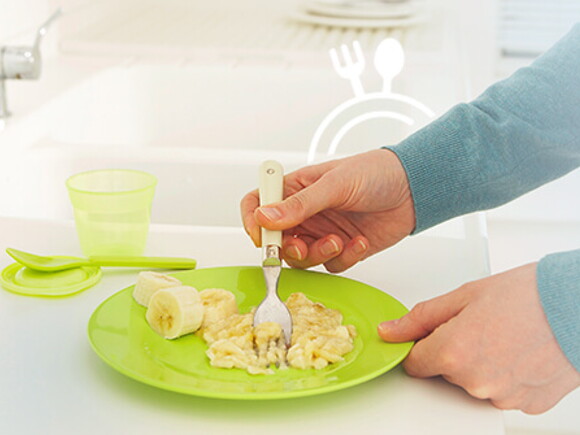 Did you know? Your child may need to try some foods and textures several times before she is happy to eat them.
